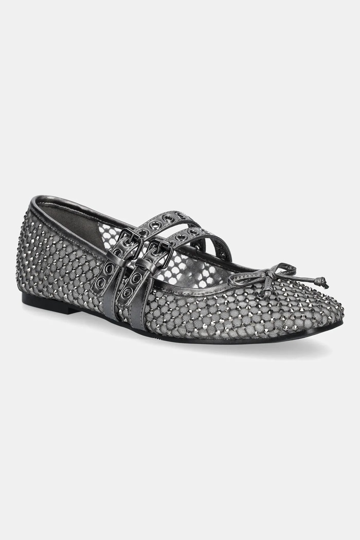 Baleríny Guess KAYANN textilní šedá FLJKNN.FAB02.PEWTE