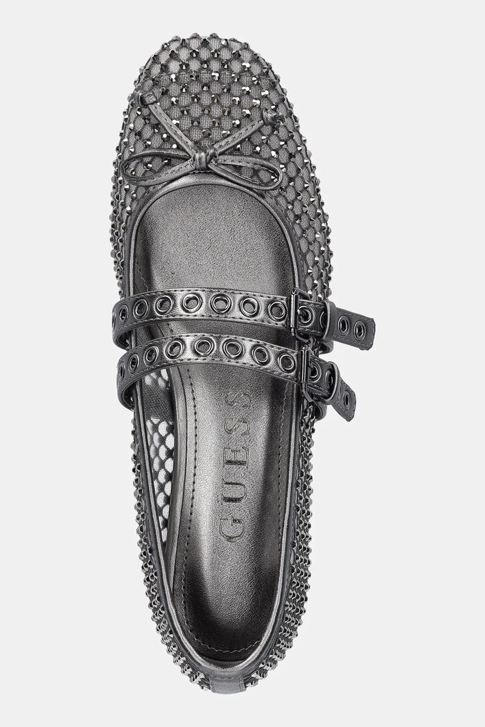Baleríny Guess KAYANN šedá FLJKNN.FAB02.PEWTE