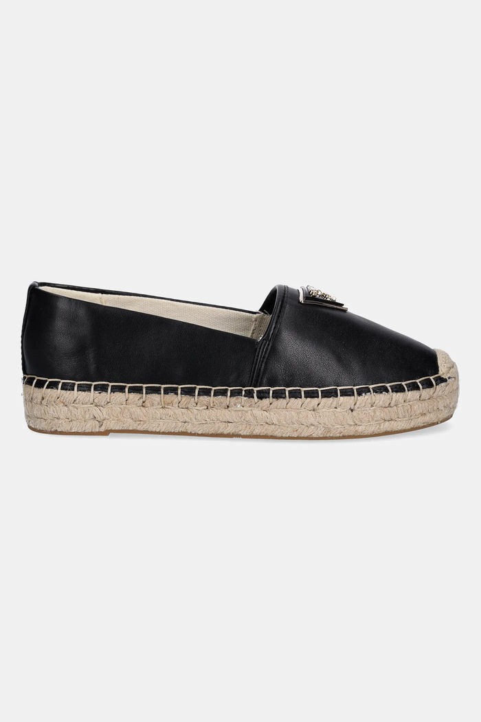 Espadrilky Guess JOLANDY FLJLND.LEA14.BLACK čierna SS25