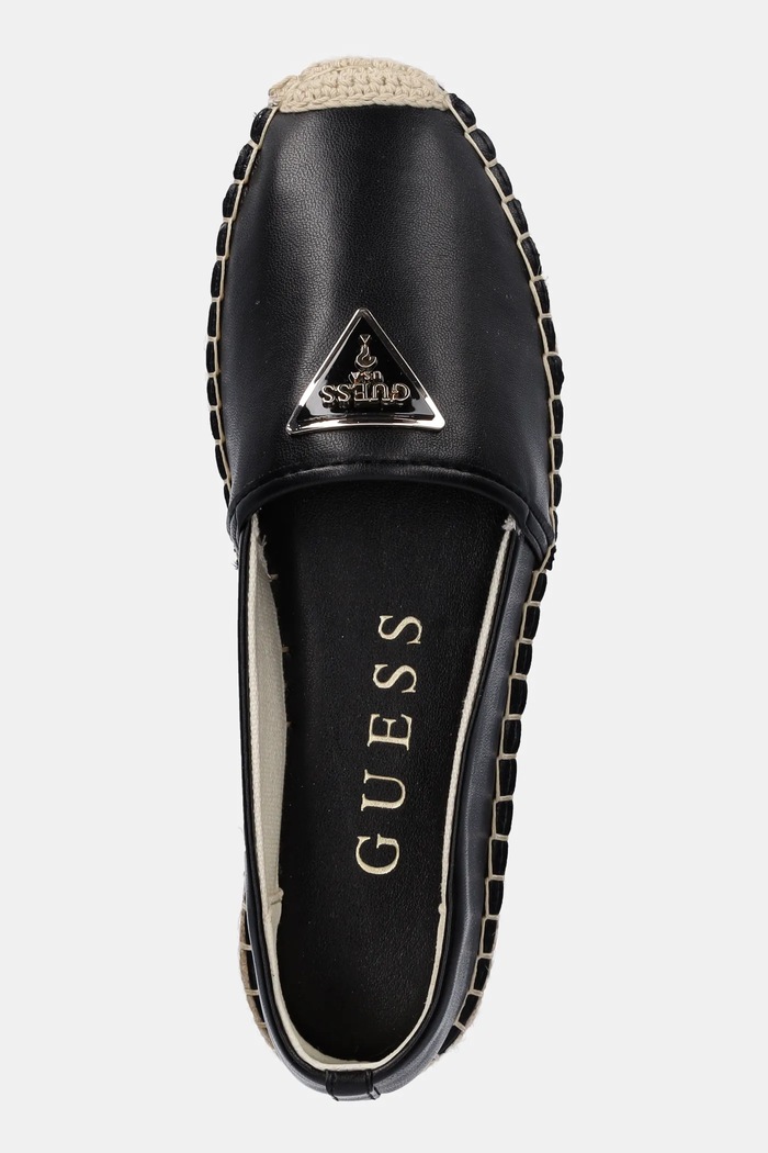 Espadrilky Guess JOLANDY čierna FLJLND.LEA14.BLACK