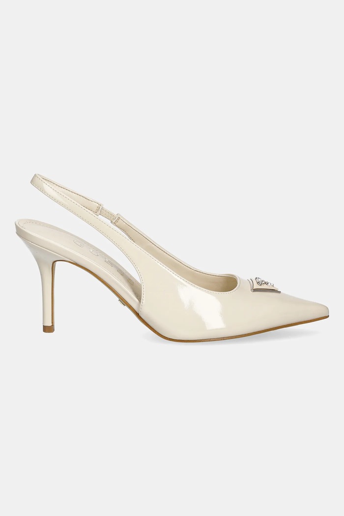 Guess szpilki NASSIR FLJNAS.PAF05.CREAM beżowy SS26