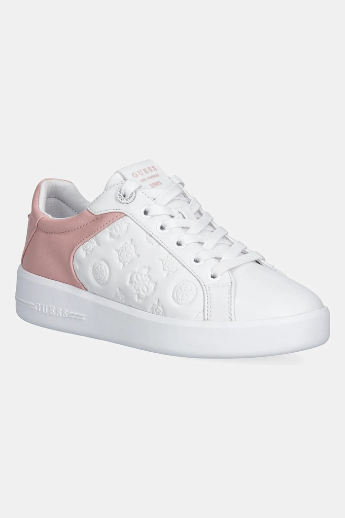 Tenisky Guess RONII platforma biela FLJRON.FAL12.WHIPI