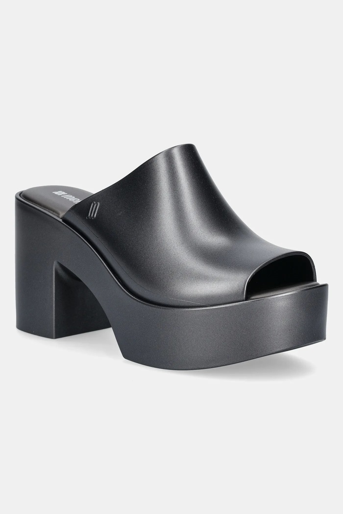 Šľapky Melissa MELISSA MULE HYPE METALLIC AD stĺpikový sivá M.36497.BI596