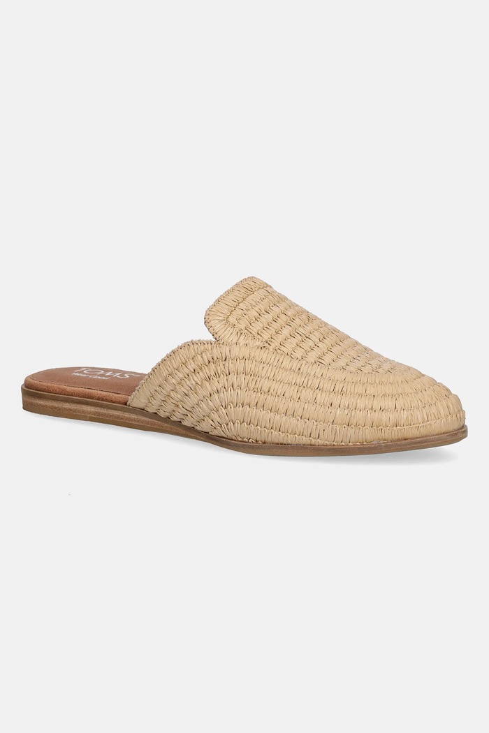 Toms klapki RAFFIA syntetyczny beżowy 10022007