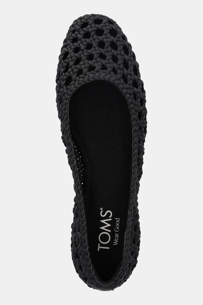 Toms balerini BLACK WOVEN BASKET negru 10022017