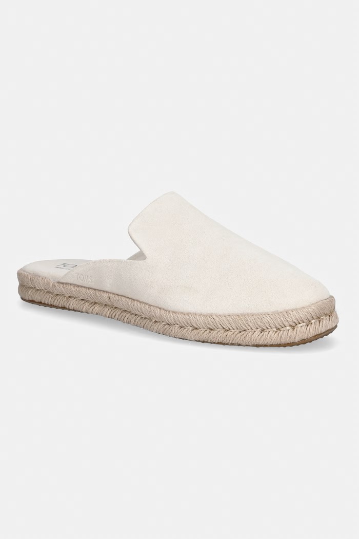 Toms papuci pentru femei, din piele întoarsă LIGHT SAND SUEDE bej 10021874