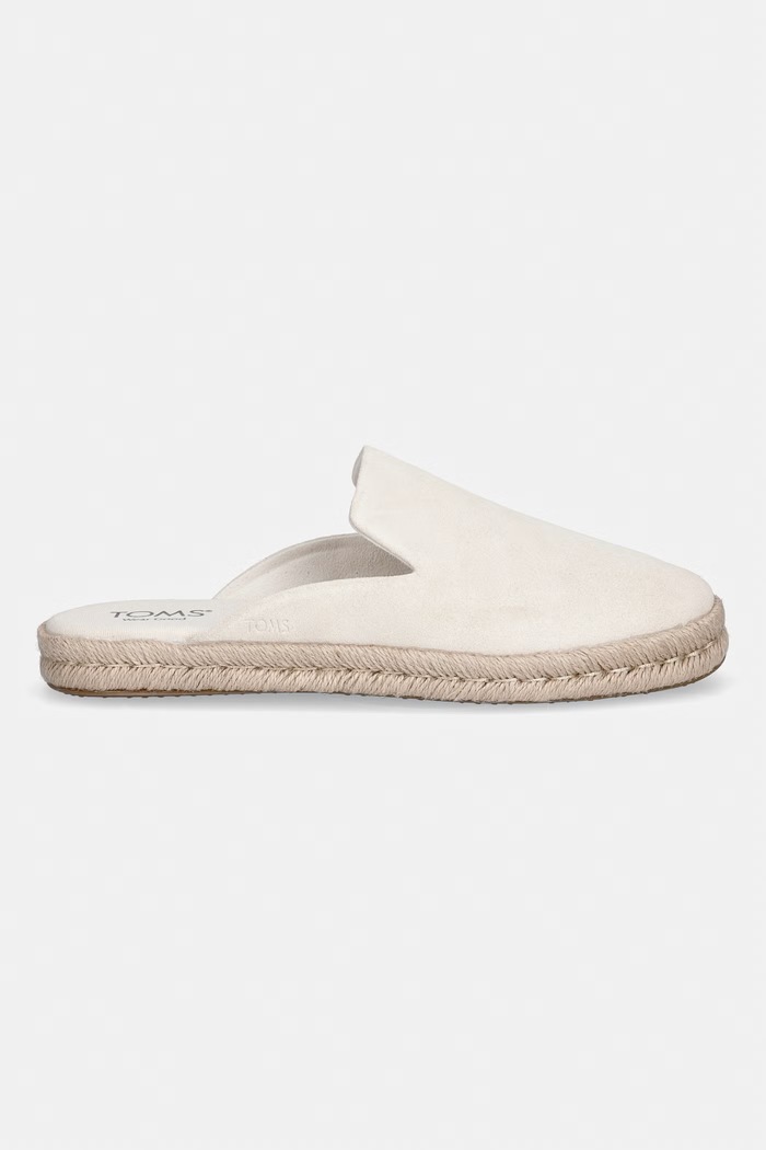 Toms papuci pentru femei, din piele întoarsă LIGHT SAND SUEDE 10021874 bej SS26