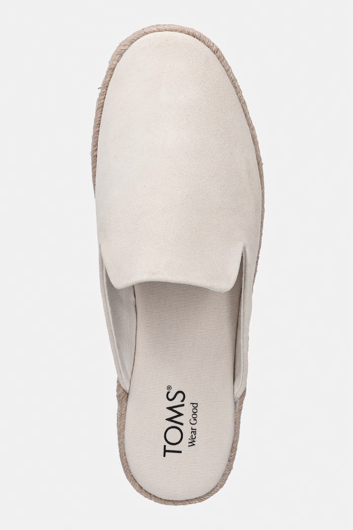 Toms papuci pentru femei, din piele întoarsă LIGHT SAND SUEDE bej 10021874