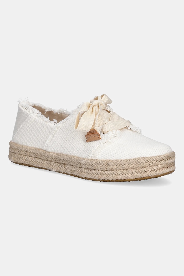 Tenisky Toms BEACHSIDE WOVEN/FRAY plochá biela 10021879