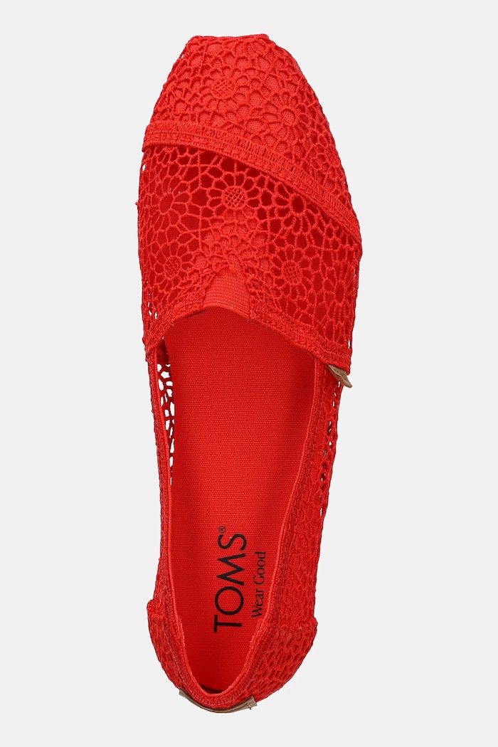 Πάνινα παπούτσια Toms MOROCCAN κόκκινο 10021935
