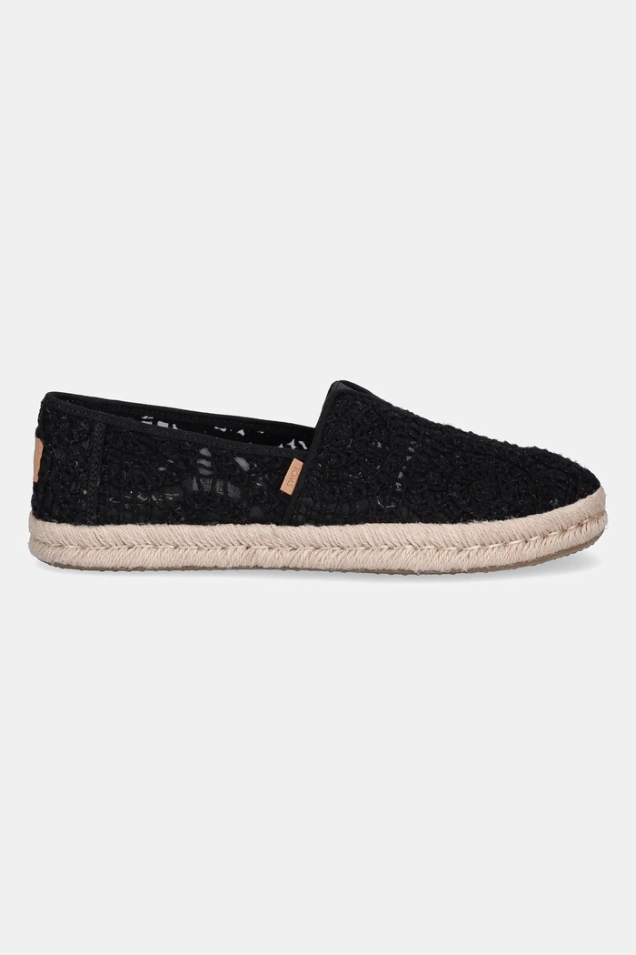 Toms espadryle CROCHET LACE 10021938 czarny SS25