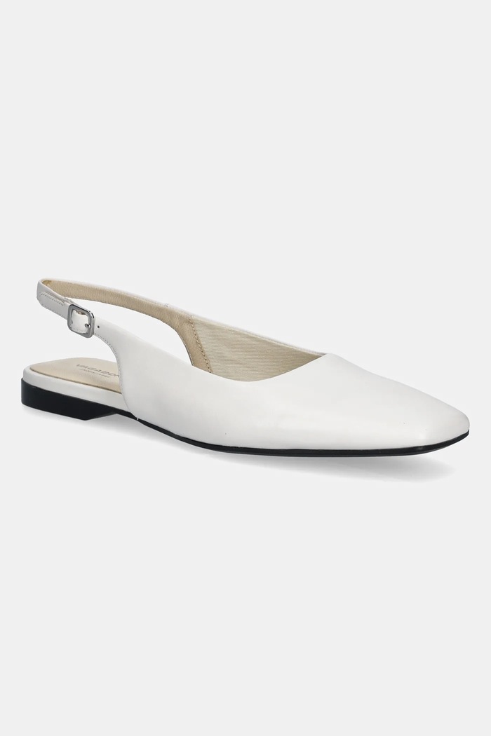 Vagabond Shoemakers baleriny skórzane DELIA odkryta pięta biały 5907.201.01