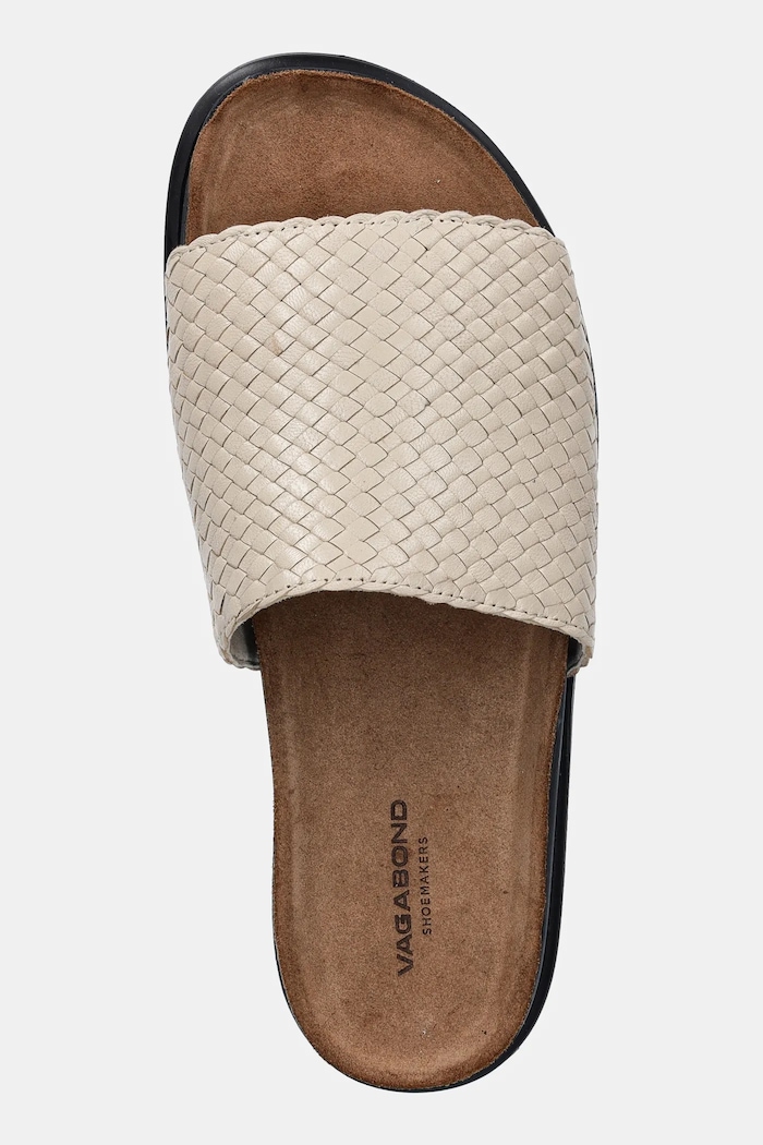 Δερμάτινες παντόφλες Vagabond Shoemakers EFFIE μπεζ 5922.125.37