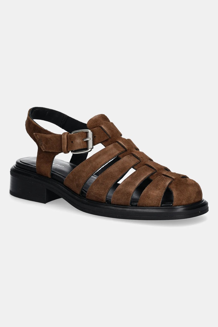 Vagabond Shoemakers sandały zamszowe ELLIS płaski brązowy 5930.140.89