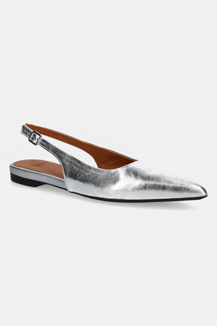 Kožené baleríny Vagabond Shoemakers HERMINE přírodní kůže stříbrná 5733.183.79