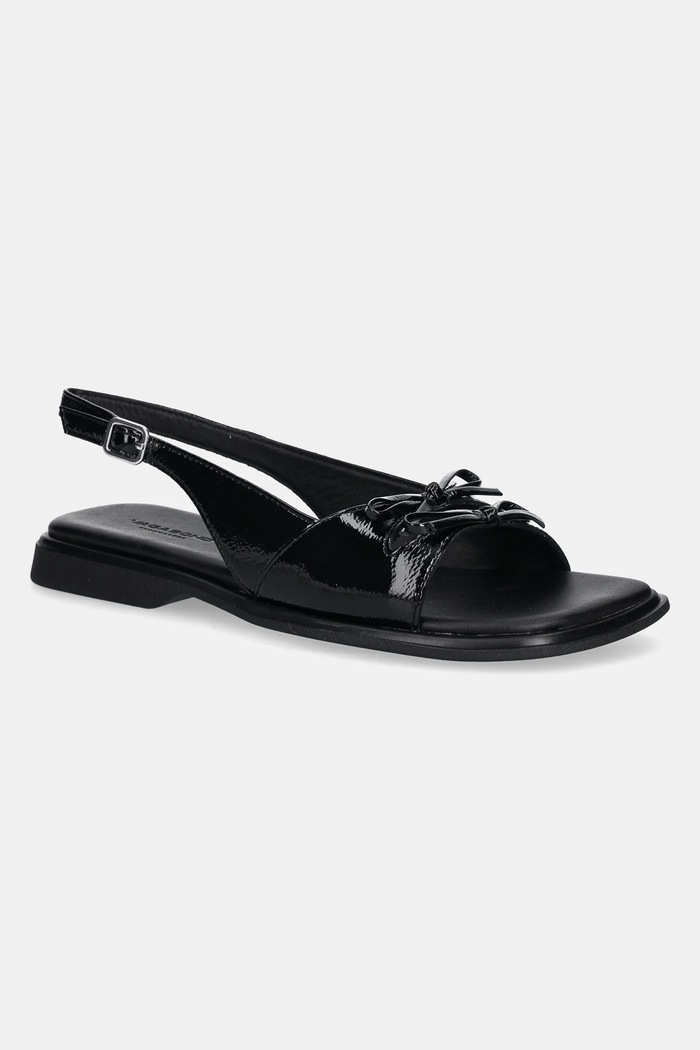 Vagabond Shoemakers sandały skórzane IZZY płaski czarny 5913.160.20