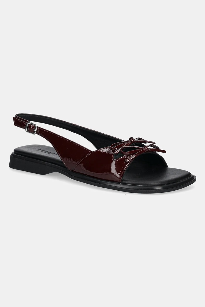 Vagabond Shoemakers sandały skórzane IZZY płaski bordowy 5913.160.38