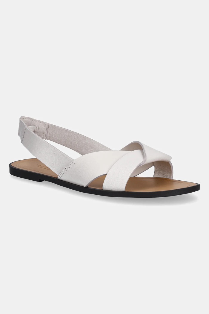 Δερμάτινα σανδάλια Vagabond Shoemakers TIA 2.0 φλατ λευκό 5531.001.01
