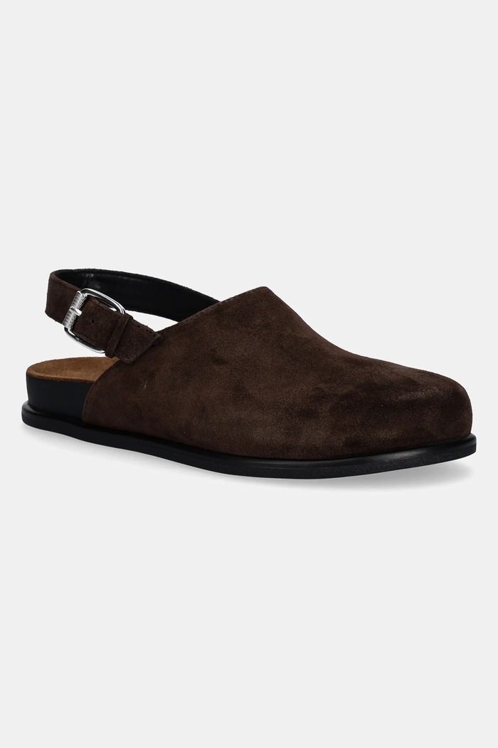 Vagabond Shoemakers sandały zamszowe EFFIE płaski brązowy 5922.540.31