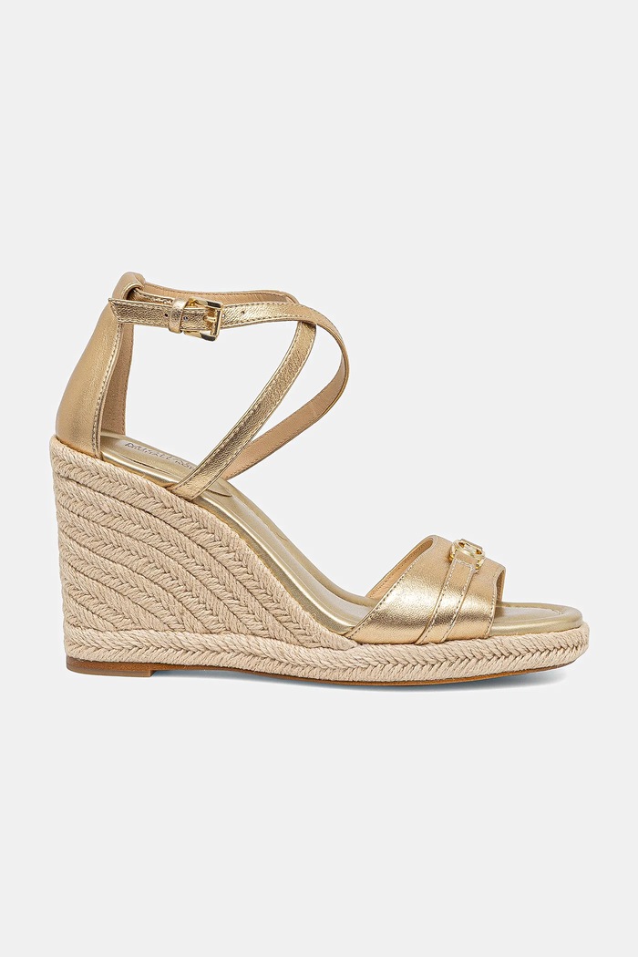 Δερμάτινα πέδιλα MICHAEL Michael Kors Mandy 40R5MAMS2M.740 χρυσαφί SS25