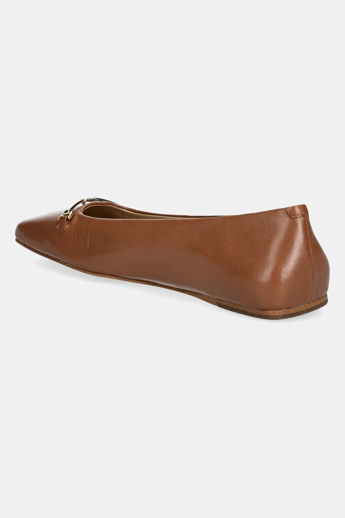 Boty Kožené baleríny MICHAEL Michael Kors Lena 40S5LEFP1L.230 hnědá