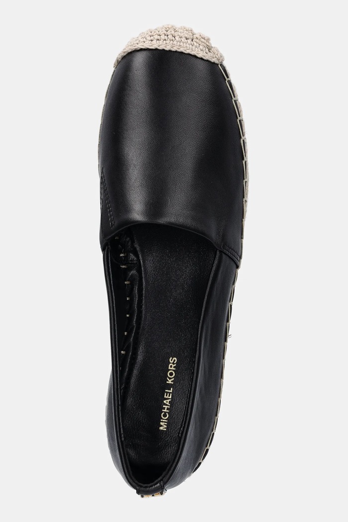 Δερμάτινες εσπαντρίγιες MICHAEL Michael Kors Lynn μαύρο 40S5LYFP1L.001