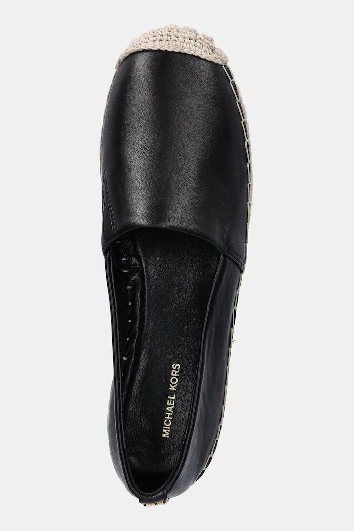 Δερμάτινες εσπαντρίγιες MICHAEL Michael Kors Lynn μαύρο 40S5LYFP1L.001
