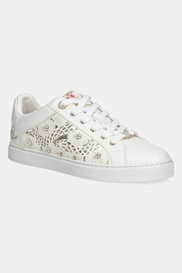 Aldo sneakers LEONIA finta pelle fiore bianco 13918735.LEONIA