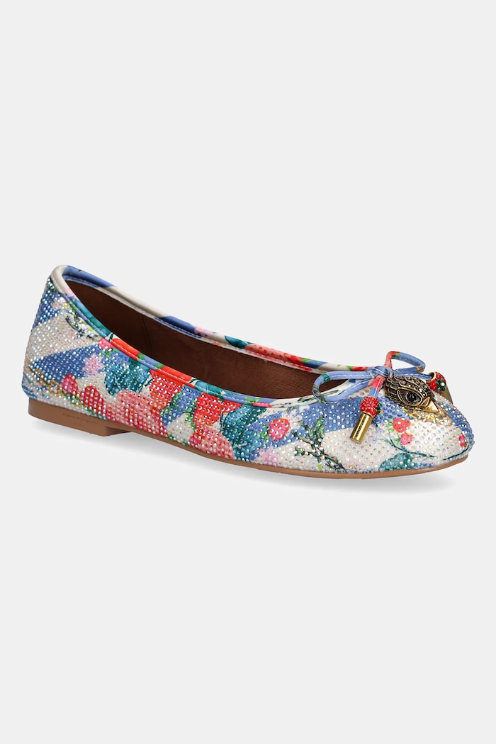 Kurt Geiger London baleriny Eagle Ballerina tekstylny multicolor 9790619609.WHITEOTH