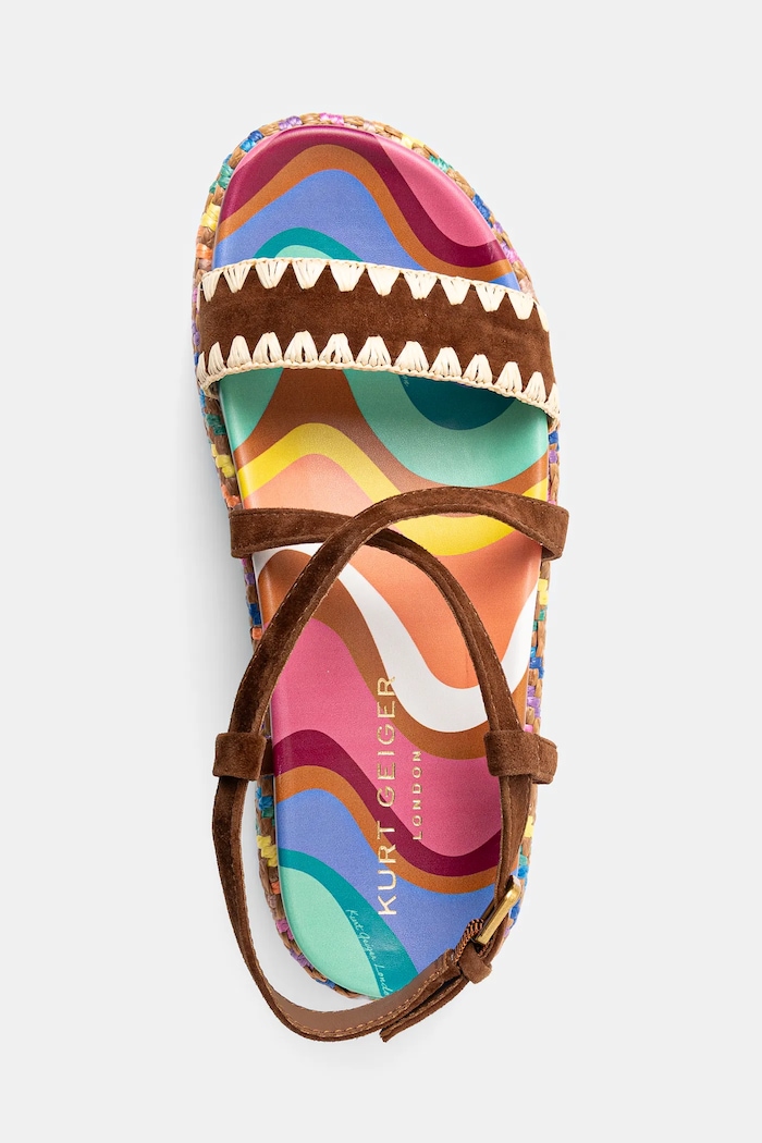 Kurt Geiger London sandały zamszowe Chelsea Flatform Sandal multicolor 4352269209.MULTOTH