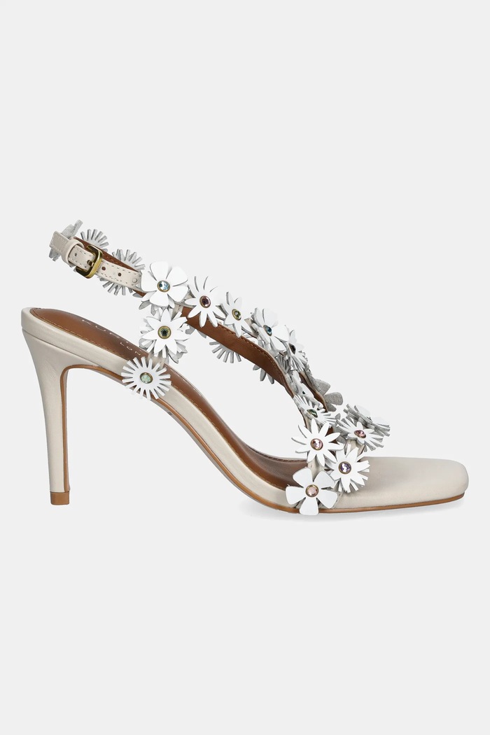 Kožené sandále Kurt Geiger London Flower Sandal 4353244109.BONECOMB biela SS25