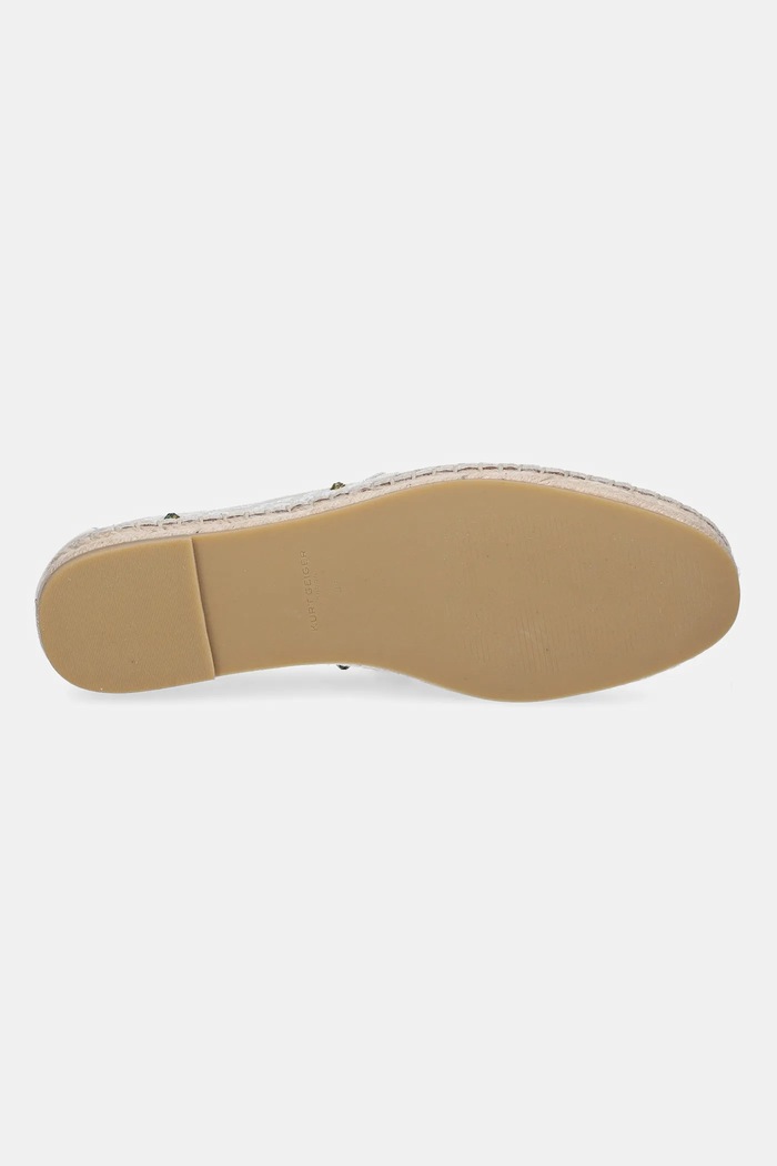 Kurt Geiger London espadryle zamszowe Flower Espadrille Loafer 4352744209.BONECOMB beżowy