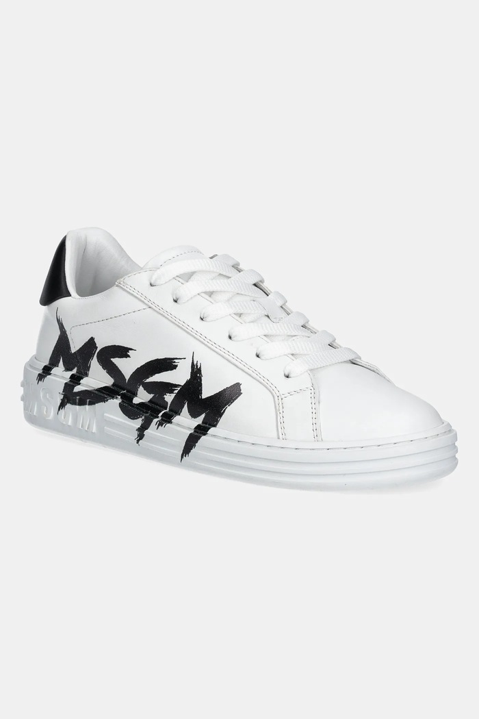 MSGM bőr sportcipő platformos fehér 3841MDS506.924.01