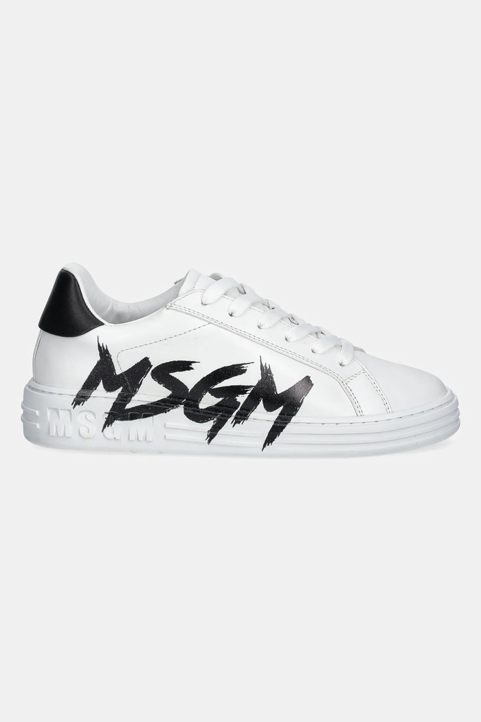 MSGM bőr sportcipő 3841MDS506.924.01 fehér SS25