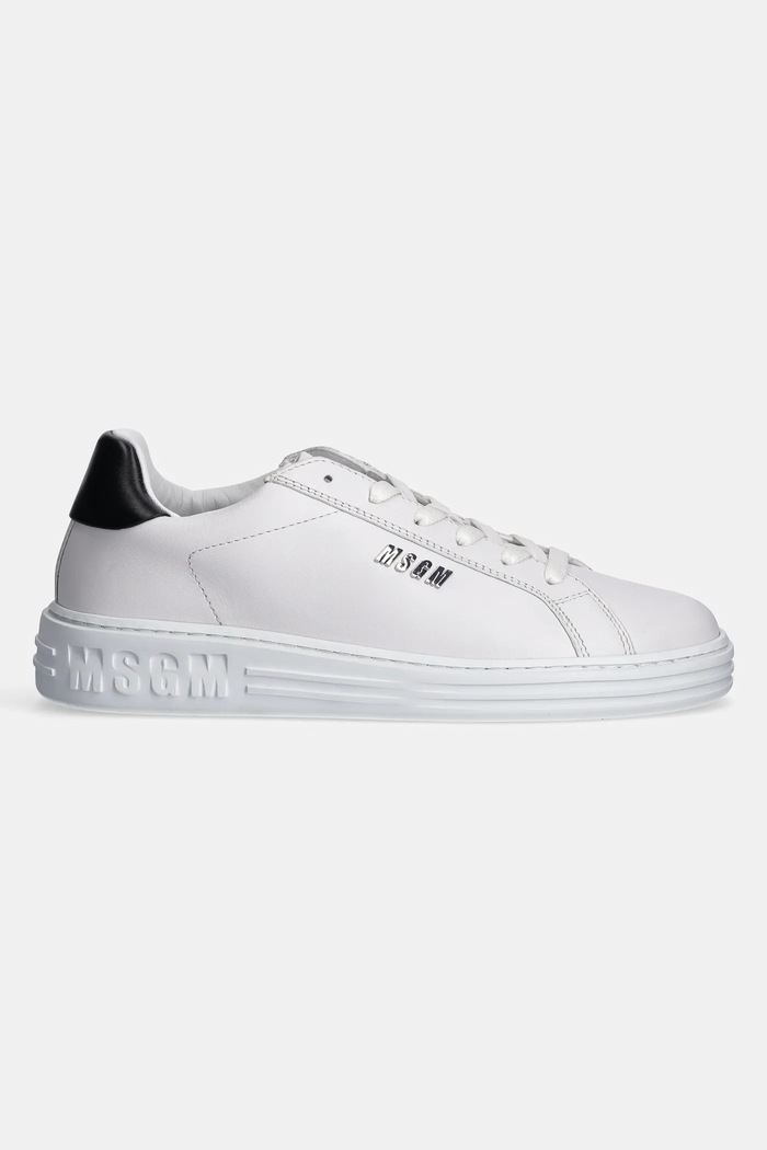 Кожени маратонки MSGM 3841MDS506.787.01 бял SS25