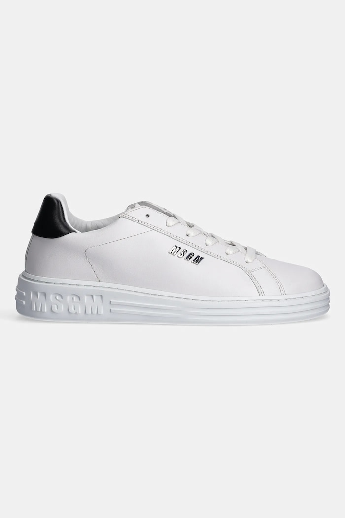 Кожени маратонки MSGM 3841MDS506.787.01 бял SS25
