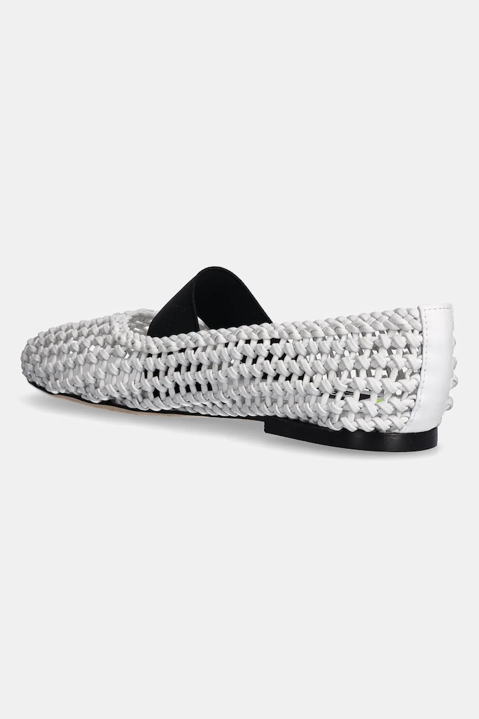 Boty Kožené baleríny MSGM 3841MDS215.887.01 bílá