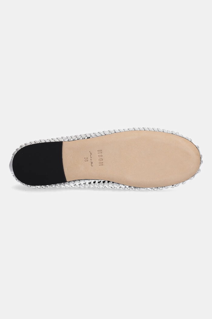 Kožené baleríny MSGM 3841MDS215.887.01 bílá
