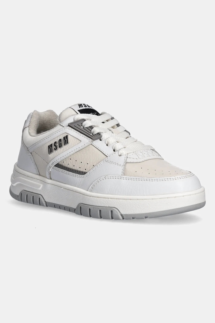 Кожени маратонки MSGM гладка кожа бял 3841MDS604.886.01