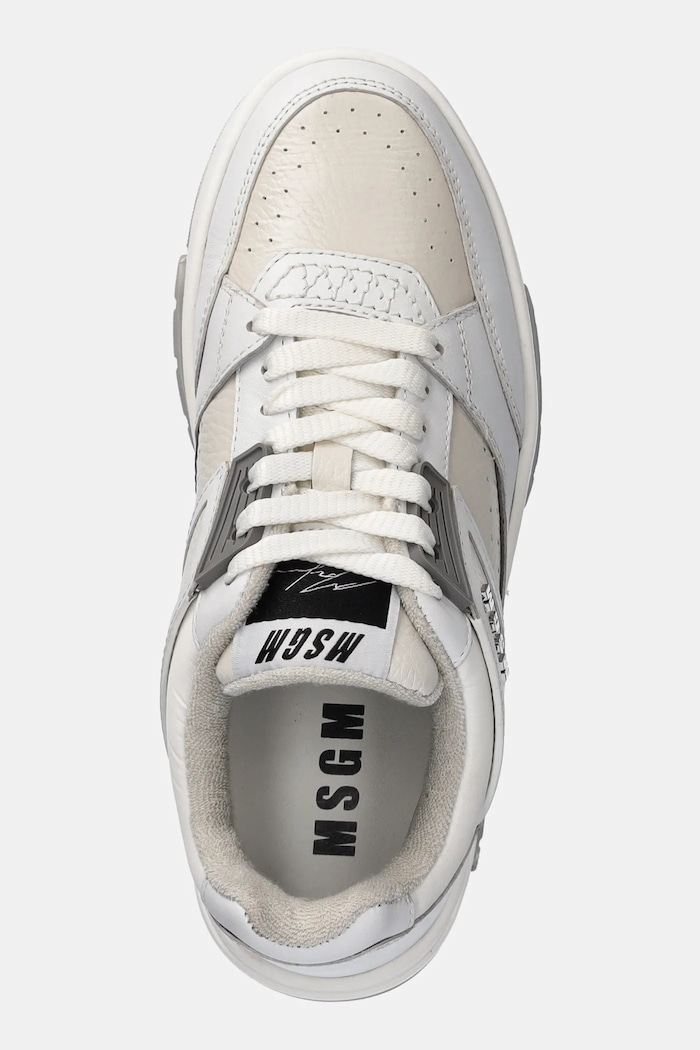 Кожени маратонки MSGM бял 3841MDS604.886.01