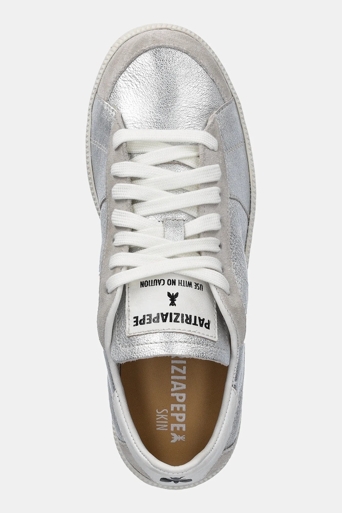 Patrizia Pepe sneakersy skórzane srebrny 2Z0065.L154.S125