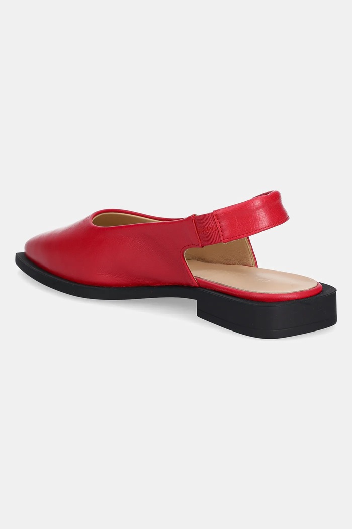 Obuwie Copenhagen Baleriny skórzane Leather CPH416 czerwony