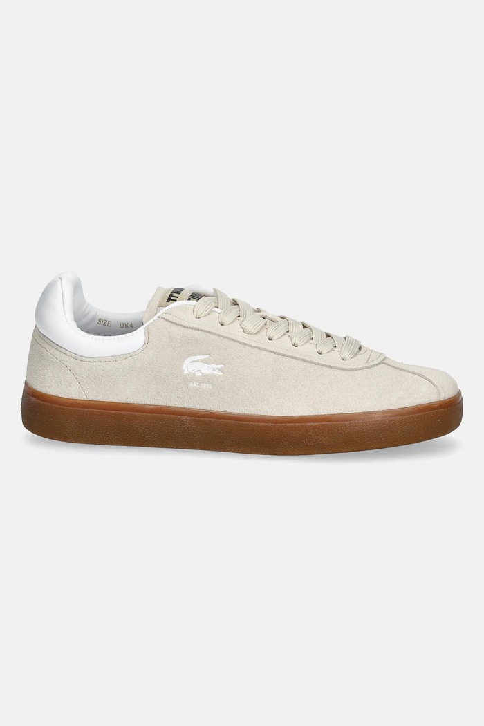 Lacoste sneakersy zamszowe BASESHOT 48SFA0010 beżowy SS25