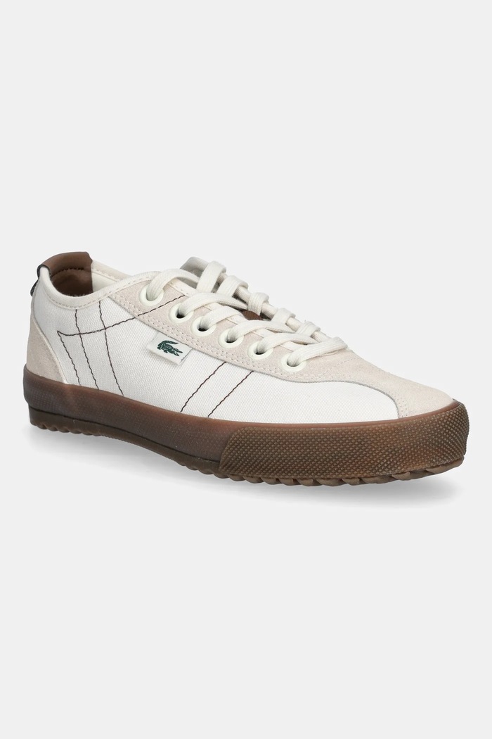 Lacoste sneakers BACKSLAM piele întoarsă bej 49CFA0007