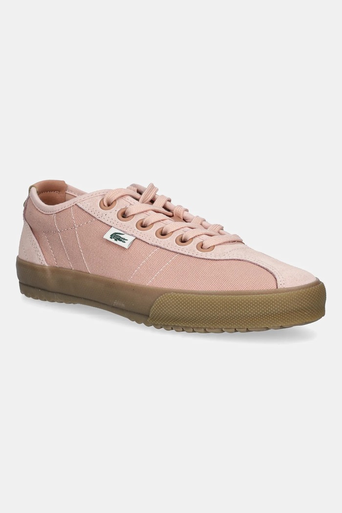 Sneakers boty Lacoste BACKSLAM semišová kůže růžová 49CFA0007