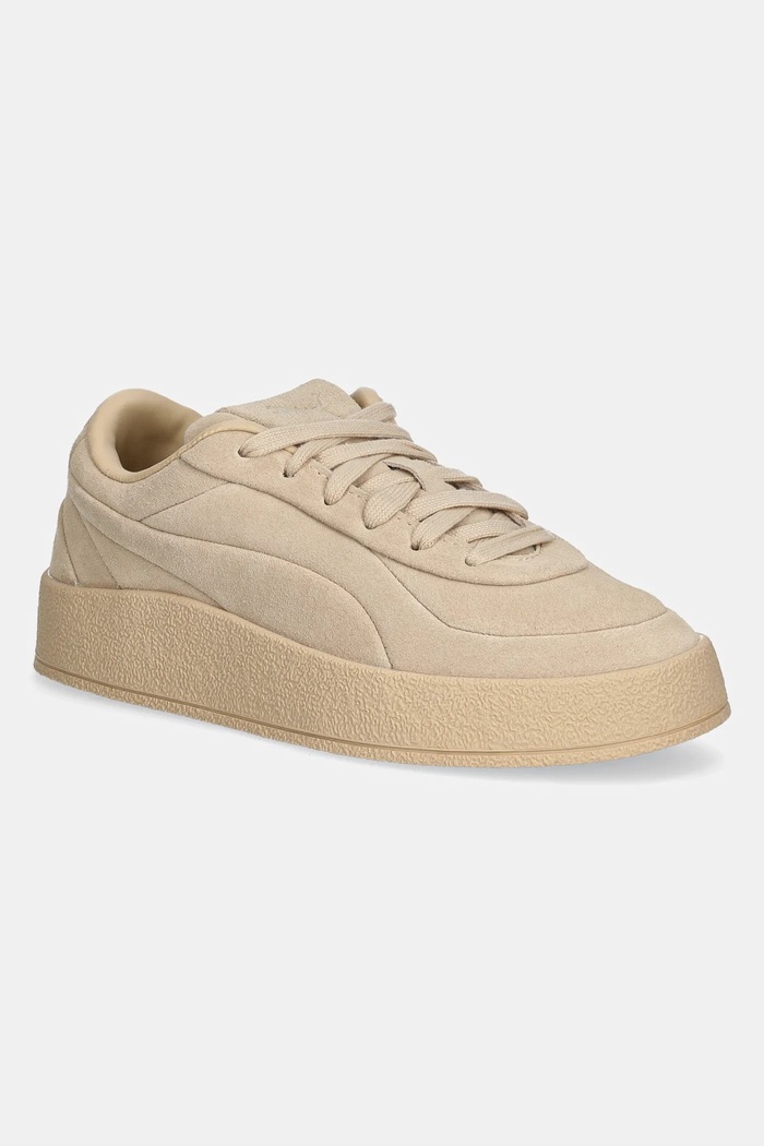 Велурени маратонки Puma CA Luxe Elevated равна бежов 401356