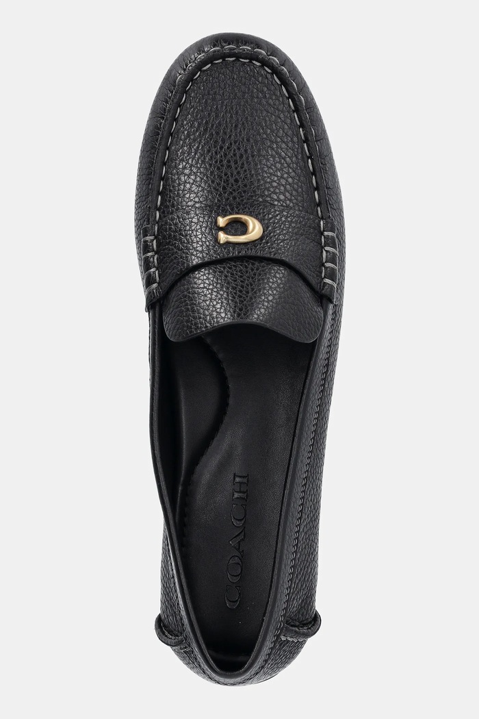 Δερμάτινα μοκασίνια Coach Leather Driver μαύρο CAS66.BLK
