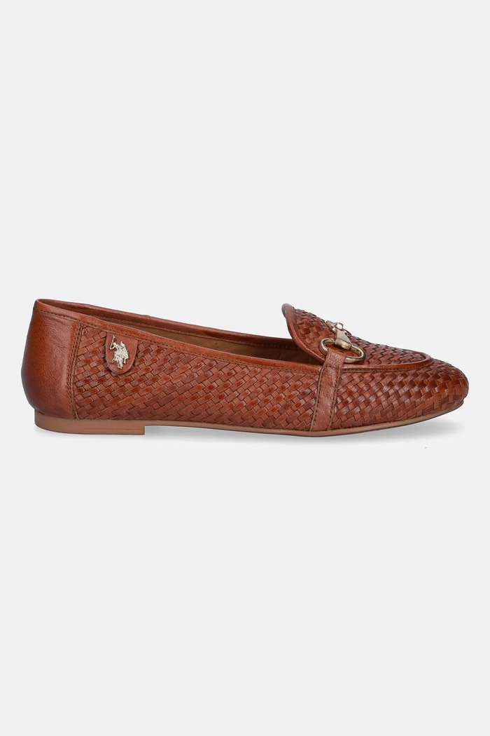 U.S. Polo Assn. mokasyny skórzane CHERY CHERY001W.5L3 brązowy SS25