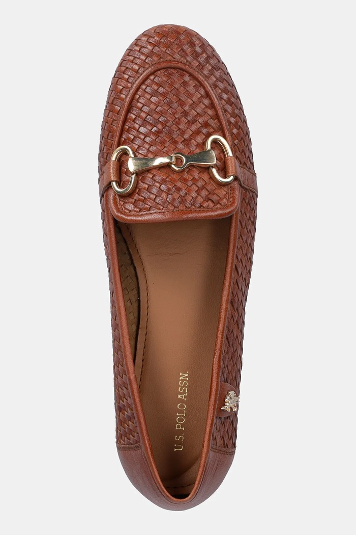 U.S. Polo Assn. mokasyny skórzane CHERY brązowy CHERY001W.5L3