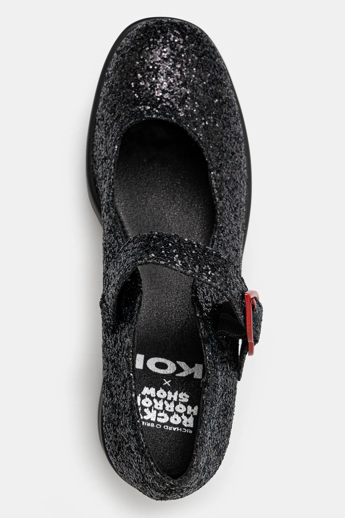 Koi Footwear czółenka x Rocky Horror Show Tira Glitter Mary Janes ‘Columbia’ Solo Edition czarny ColumbiaSolo